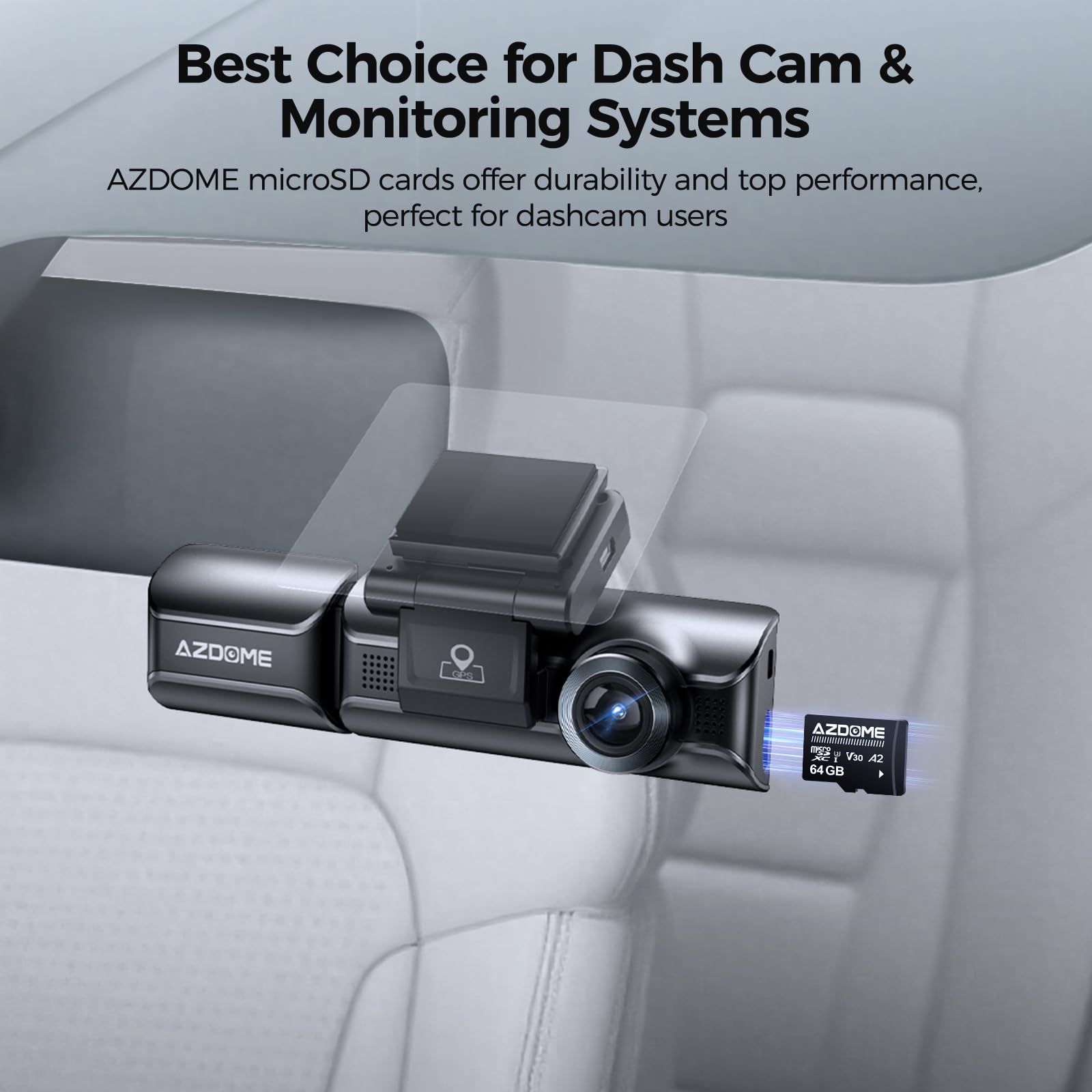 Amazon.co.jp: AZDOME ドライブレコーダー用SDカード(64GB) : 車＆バイク